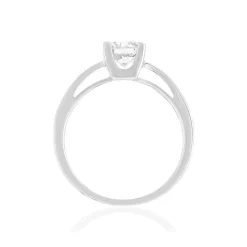 Solitaire or 750 blanc diamant HP1 0.8 carat