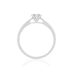Solitaire or 750 blanc diamant HP1 0.3 carat