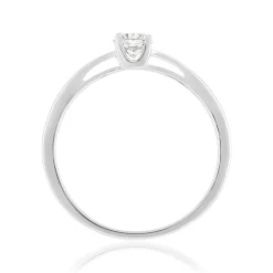 Solitaire or 750 blanc diamant HP1 0.2 carat