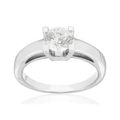 Solitaire or 750 blanc diamant HP1 1 carat