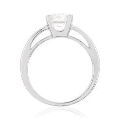 Solitaire or 750 blanc diamant HP1 1 carat