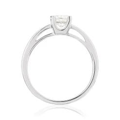 Solitaire or 750 blanc diamant HP1 0.5 carat