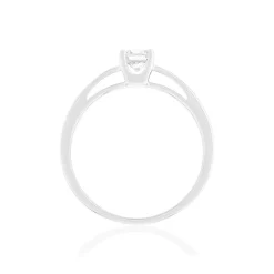 Solitaire or 750 blanc diamant HSI 0.4 carat