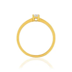 Solitaire or jaune 750 diamant 0.23 carat H/P1