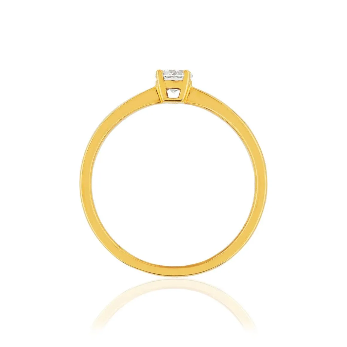 Solitaire or jaune 750 diamant 0.29 carat h/si