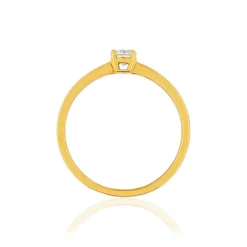 Solitaire or jaune 750 diamant 0.29 carat H/P1