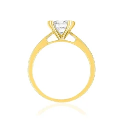 Solitaire or 750 jaune diamant HP1 1 carat